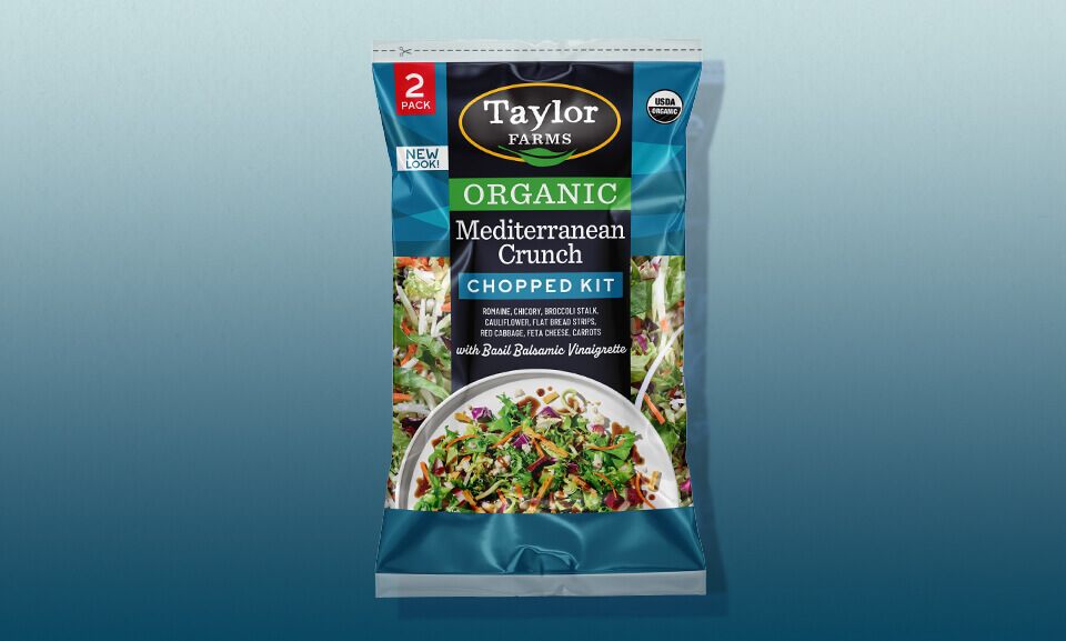 Organic Mediterranean Crunch Chopped Salad Kit 2-pack - Taylor Farms